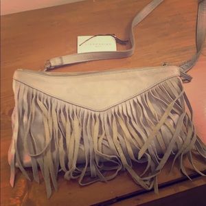 Liebeskind cross body, metallic, leather purse